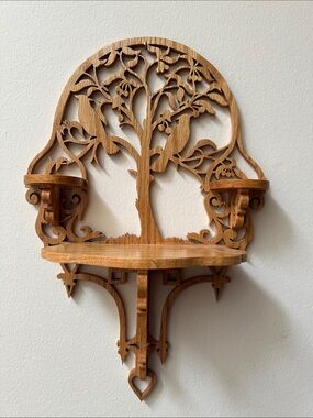 Handcrafted Oak Wall Shelf